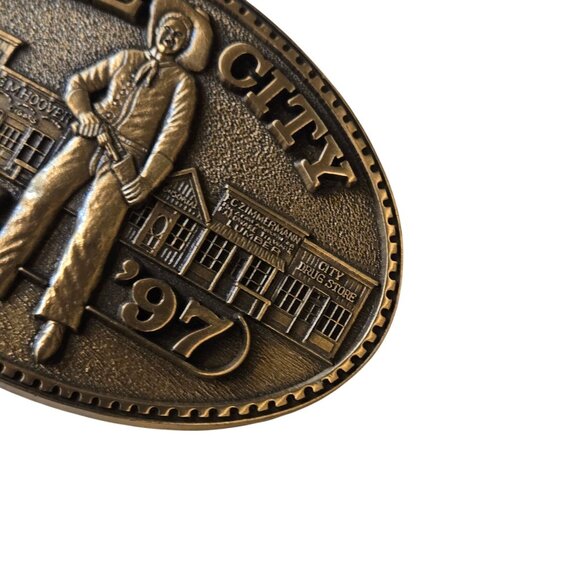 Dodge City Days Belt Buckle 1997 Cowboy Western Kansas Limited Edition - Picture 6 of 11